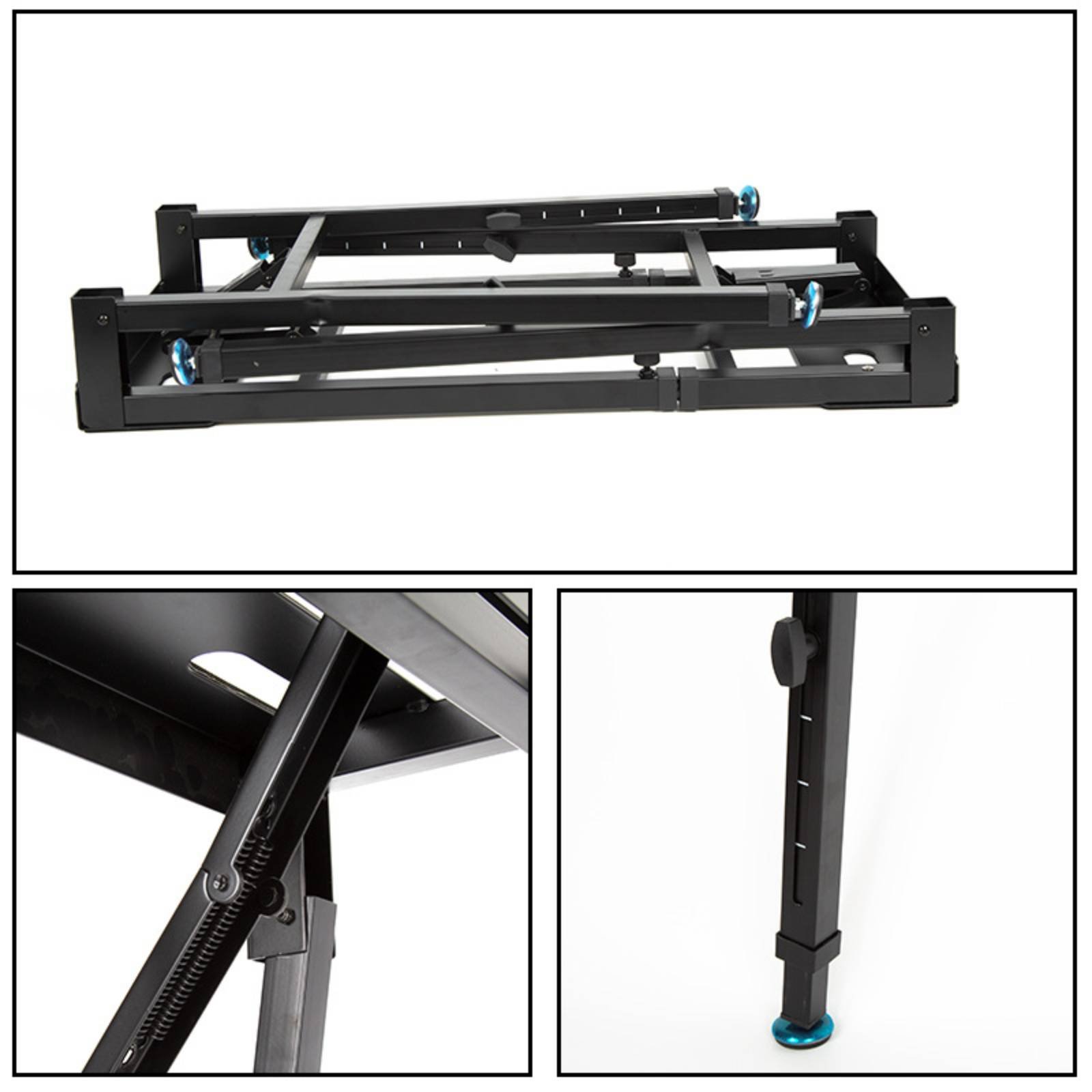 Music Stand Folding - 折りたたみキーボードスタンド ポータブル 調節可能なキーボードスタンド 楽器アクセサリー 滑り止め 家庭用スタジオ用に持ち運びが簡単