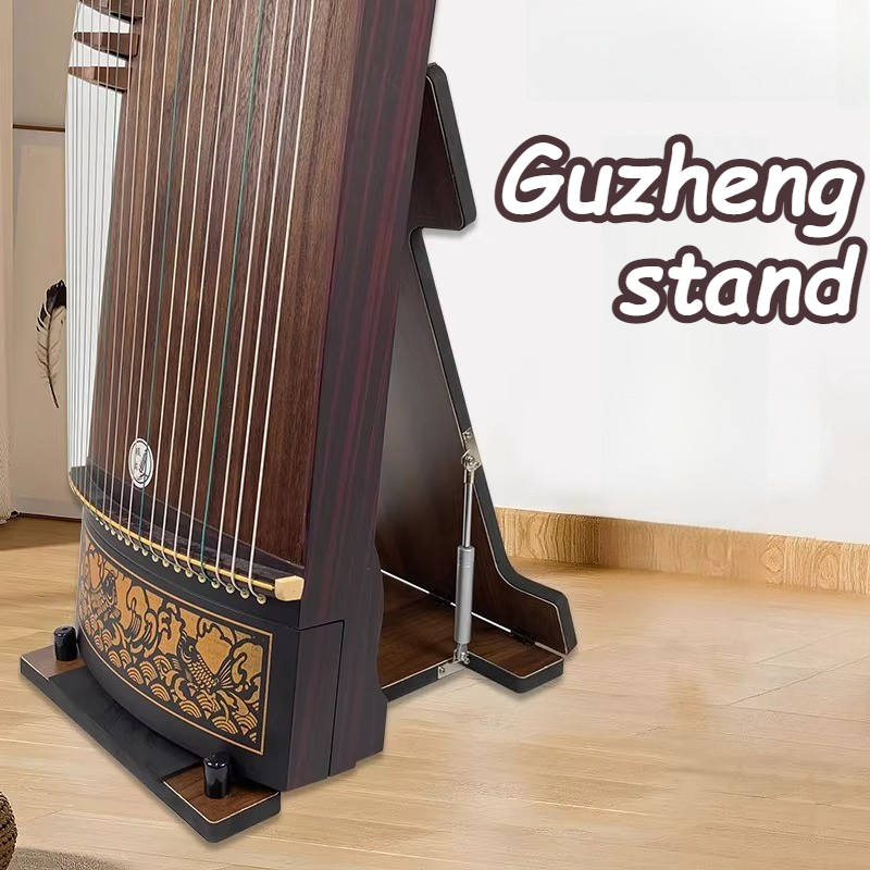 Music Stand Folding - 折りたたみ古筝収納ラック滑り止めデザイン耐久性のある古筝専用垂直スタンド楽器アクセサリー