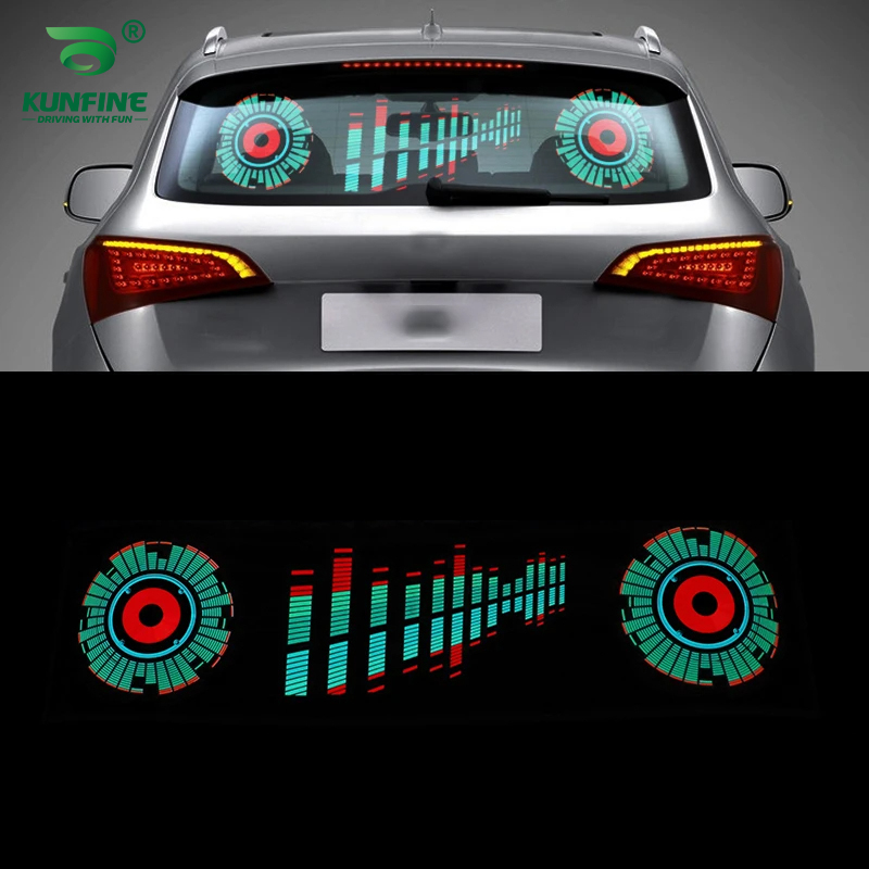 Audio Music Mixer - 車のフロントガラス LED サウンド活性化イコライザーネオン EL ライト音楽リズムフラッシュランプステッカースタイリング制御 90*25