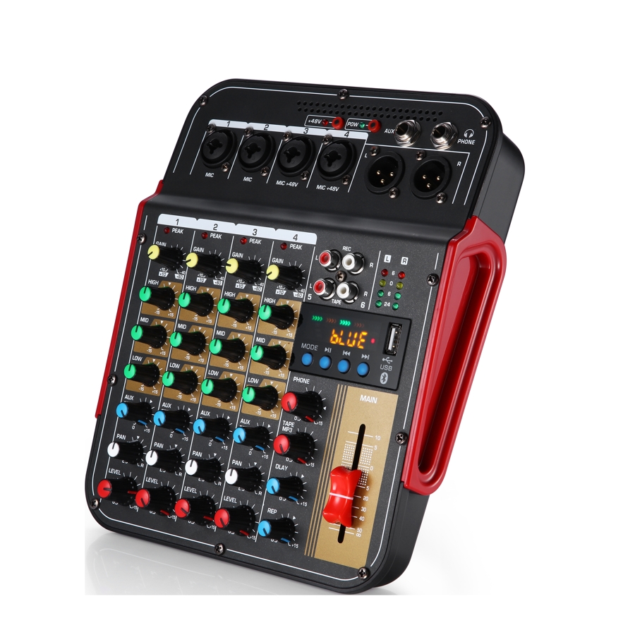 音声ミキサー,Bluetoothおよびリバーブ付き,電源48 - Audio Music Mixer のレビューと価格