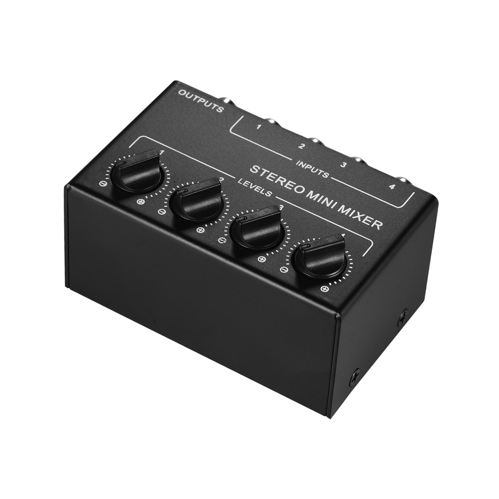 コンパクトサウンドミキサー - ライブパフォーマンスや録音用 - Audio Mixer 4 Channel のレビューと価格