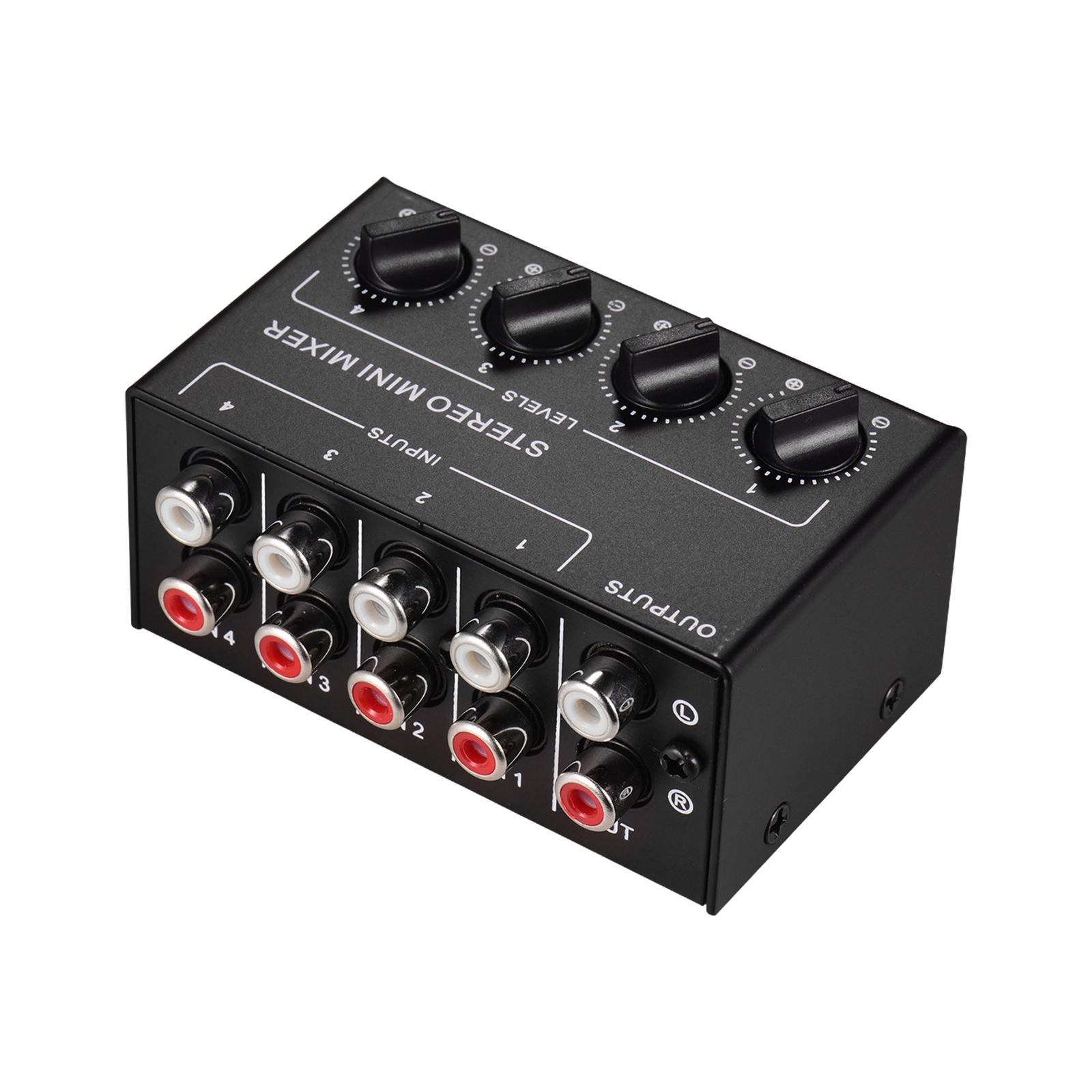 コンパクトサウンドミキサー - ライブパフォーマンスや録音用 - Audio Mixer 4 Channel のレビューと価格