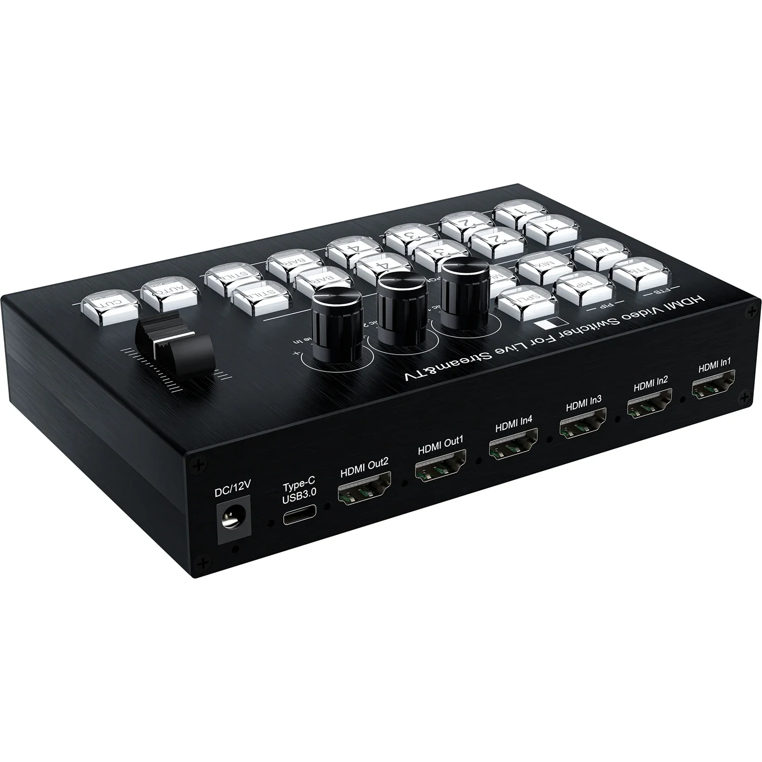 1080P 4チャンネルHDMIビデオミキサースイッチャー、 - Audio Mixer 4 Channel のレビューと価格