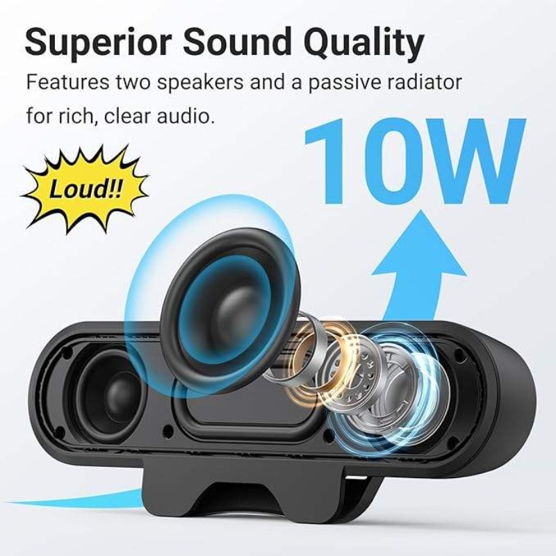 ポータブルクリップオンUSBサウンドバー10WハイパワーHI - Audio Music Online Mp3 のレビューと価格