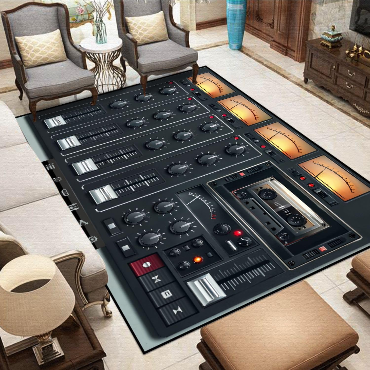 ヴィンテージオーディオミキサーコンソール、リアルなノブ、フェ - Audio Music Mixer のレビューと価格