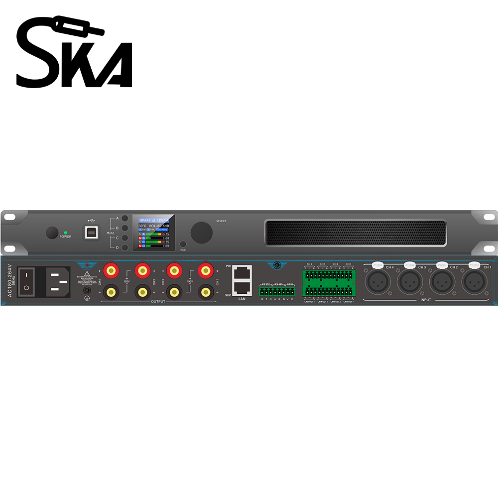 DSPデジタルパワーアンプ 1Uタイプ 4チャンネル プロネ - Audio Mixer 4 Channel のレビューと価格