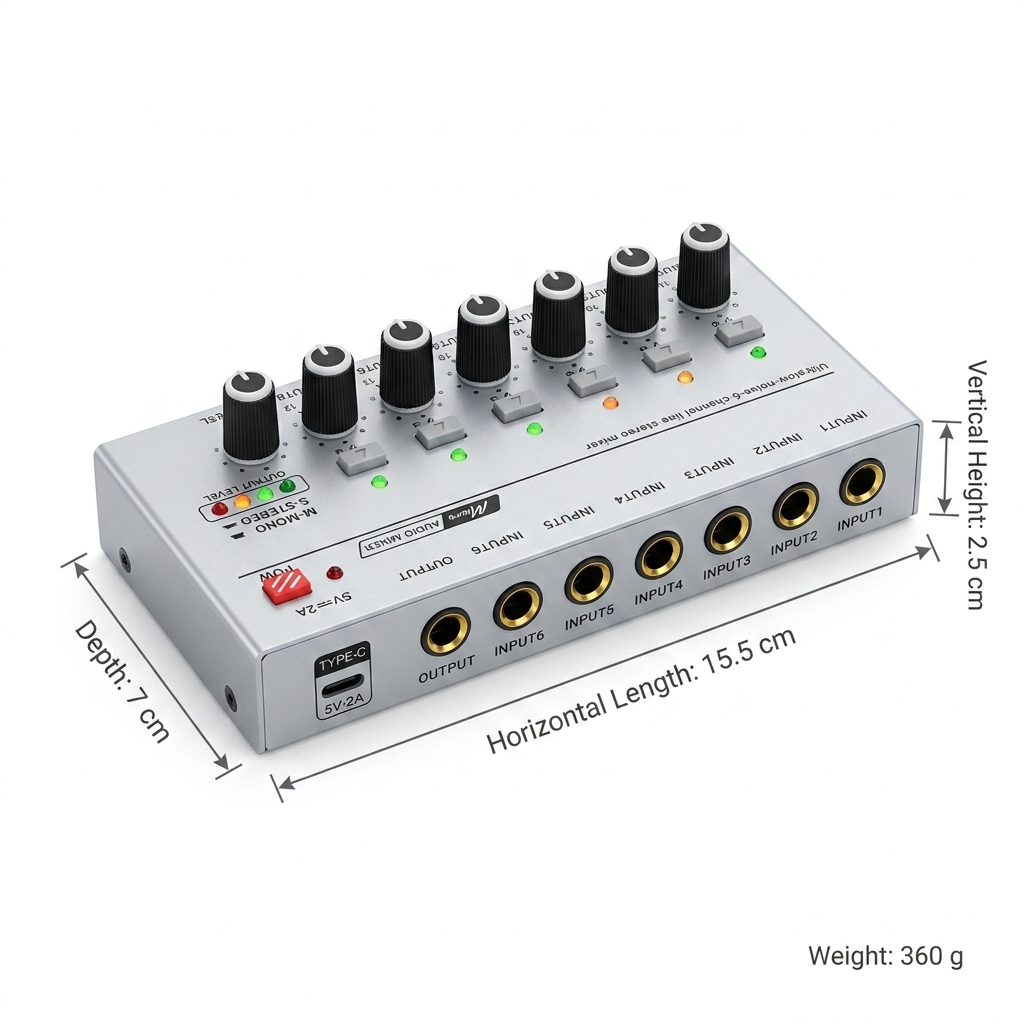 ポータブル超低ノイズラインサウンドミキサー 4/6/8 チャ - Audio Mixer 4 Channel のレビューと価格