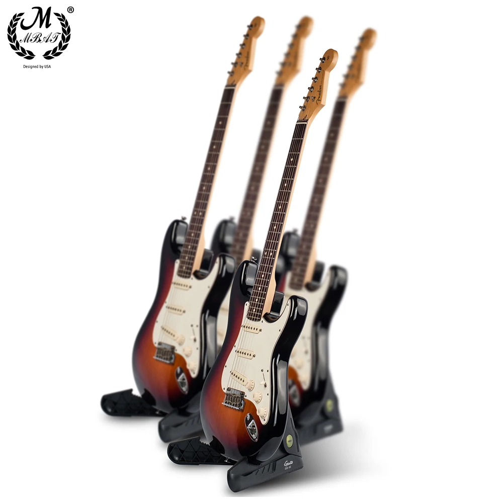黒色のギタースタンド ポータブルAフレーム式楽器ラックホルダ - Music Stand Folding のレビューと価格