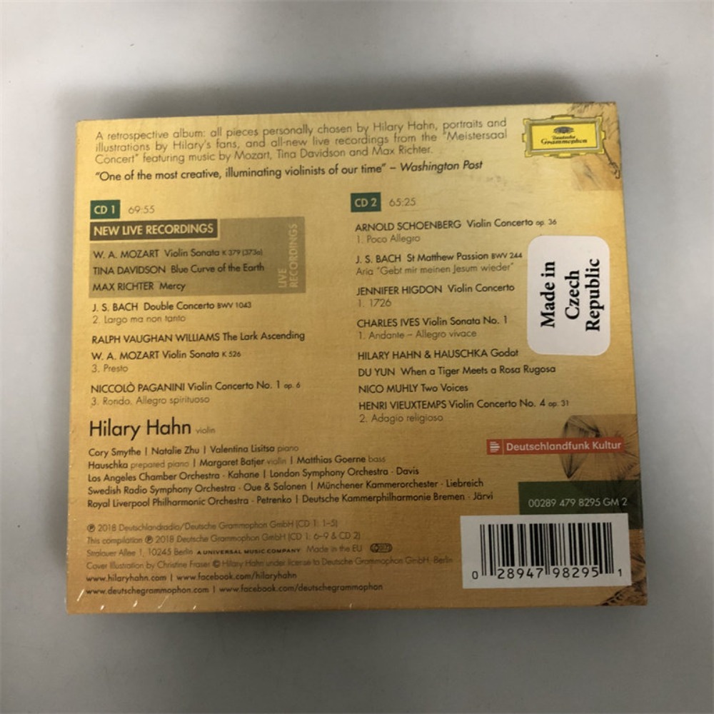 CD「レトロスペクティブ」ヒラリー・ハーン クラシック音楽コ - Audio Musically のレビューと価格