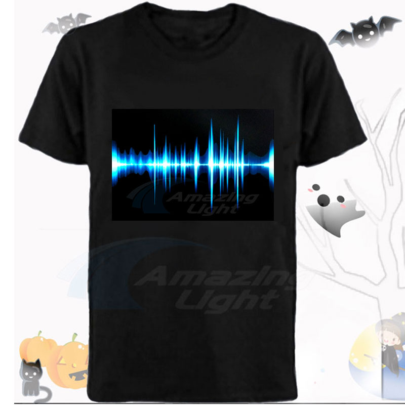 Elイコライザーサウンドアクティベートled tシャツ,上下 - Audio Music Mixer のレビューと価格