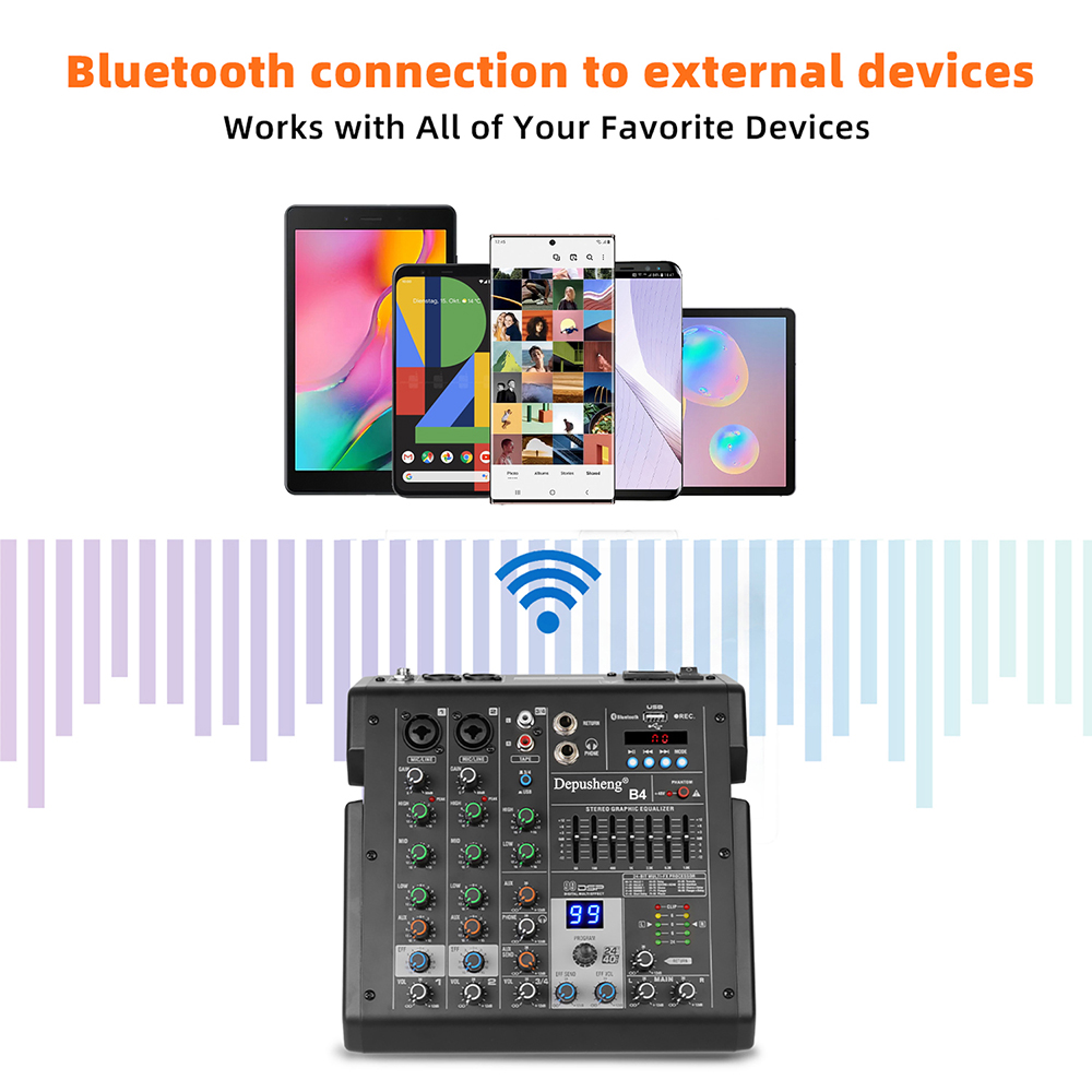 4 チャンネルオーディオミキサーオーディオインターフェイス  - Audio Mixer 4 Channel のレビューと価格