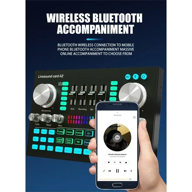 A2 サウンドカード ライブ サウンド カード Blueto - Audio Music Mixer のレビューと価格