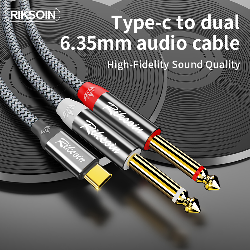 USB Type C - デュアル6.35mm TSオーディ - Audio Music Mixer のレビューと価格