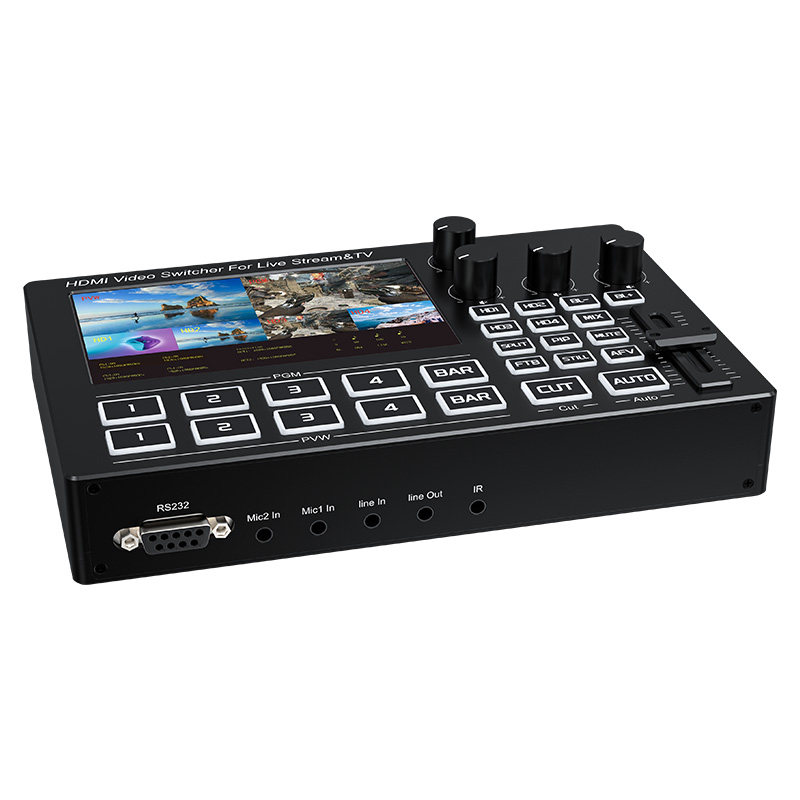 4チャンネル1080P HDMIライブストリーミングビデオミ - Audio Mixer 4 Channel のレビューと価格