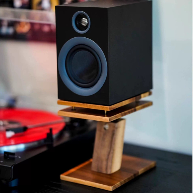 無垢材デスクトップスピーカースタンド高さ調節可能なモニターH - Music Stand Folding のレビューと価格