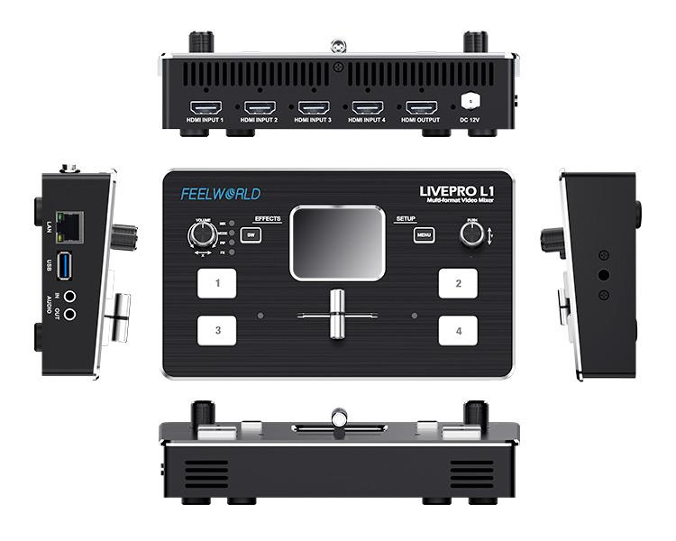 FEELWORLD-LIVEPRO-1ビデオミキサースイッチ - Audio Mixer 4 Channel のレビューと価格