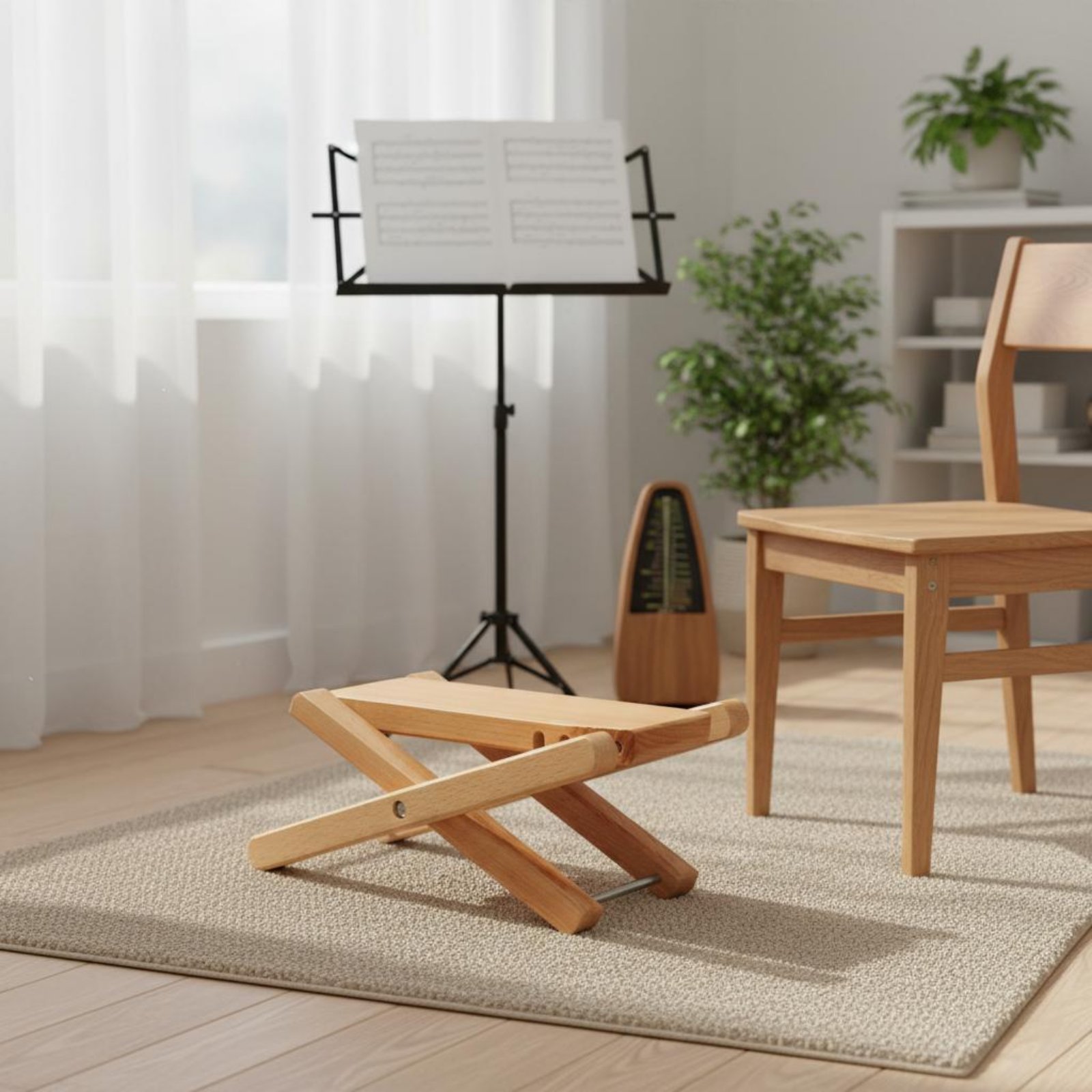 調節可能なギターフットレスト頑丈な木製構造折りたたみギターフ - Music Stand Folding のレビューと価格